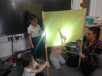 Nursery make shadow puppets