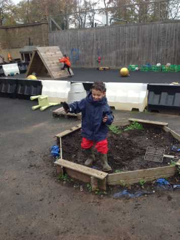 Reception have fun in the mud