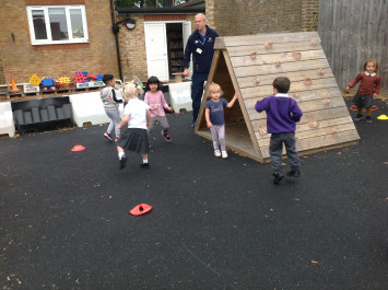 Nursery have their first PE lesson