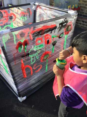 Painting Poppies in Reception