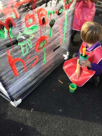 Painting Poppies in Reception