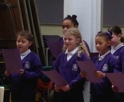 Choir Perform in Assembly