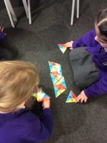 Year 1 Making a Giant Triangle!