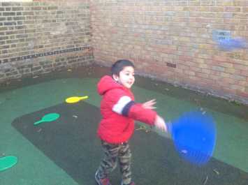 Developing Tennis Skills in Nursery
