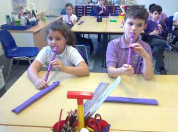 First recorder lesson in 4L