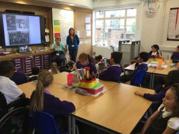 Year 5 visited by Mrs Blanch to learn about her experience of evacuation during WWII
