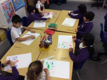 4L learn new art skills with oil pastels