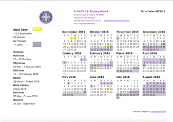 2015-16 Term Dates